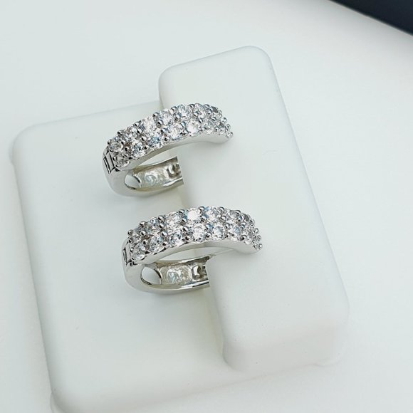 "925 Sterling Silver Cubic Zirconia Earrings, UU1P6A6156 - Picture 7 of 11